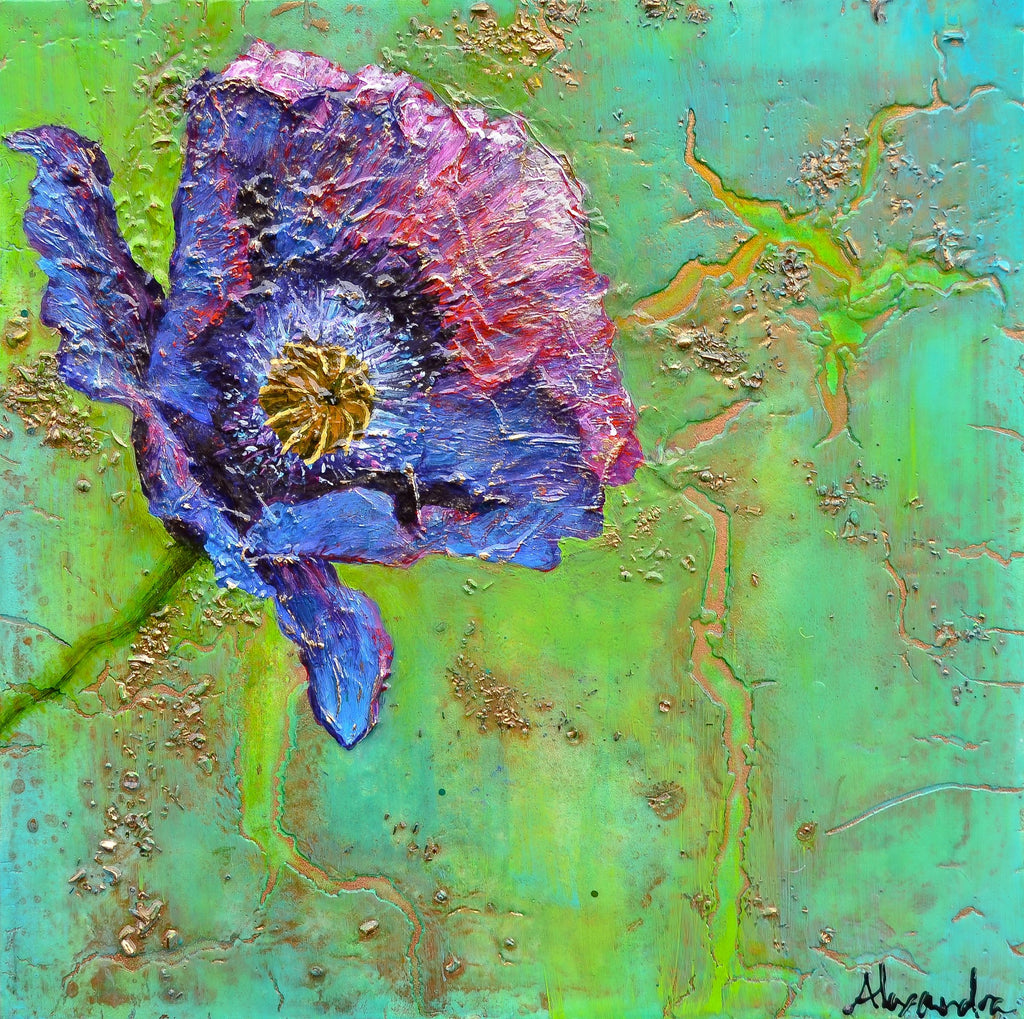 Purple Poppyheart - Alexandra Hunter Art